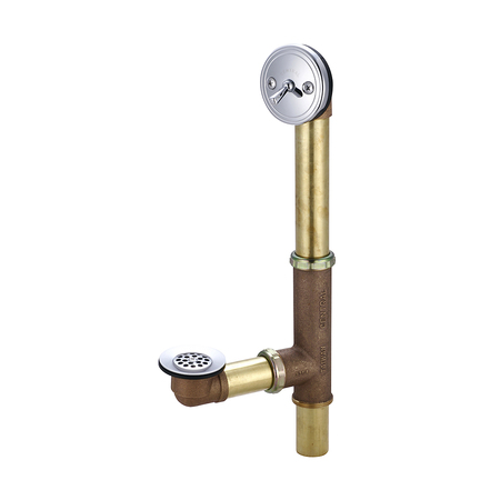 CENTRAL BRASS Multi-Tub Trip Lever Bath Drain, Polished Chrome 1655